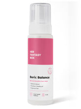 Her Fantasy Box Boric Balance Yoni Mousse bouteille facile à utiliser pour un nettoyage quotidien apaisant