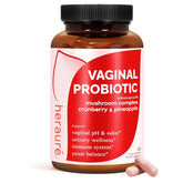 HerAuré bouteille-probiotiques vaginaux soutient le pH et la fraîcheur intime.