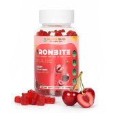 Herbal Bliss : bouteille de gummies au fer, soutien potentiel d'énergie et d'absorption.