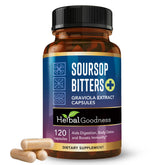 Herbal Goodness capsules corossol bouteille: soutien digestif naturel et vitalité quotidienne.