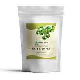 HERBAL HILLS Gotu Kola Powder — bouteille montrant le produit et son usage quotidien.