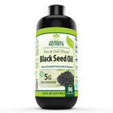 Herbal Secrets huile de nigelle — bouteille: soutien potentiel au bien-être quotidien.