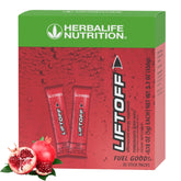 Herbalife Liftoff grenade-framboise boîte: énergie rapide et focus matinal.