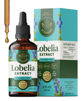Bouteille Herbamama teinture Lobelia, soutien respiratoire quotidien.