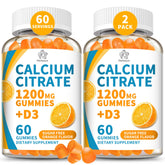Herbance Calcium Citrate Gummies bouteille ouverte, soutien osseux et goût fruité