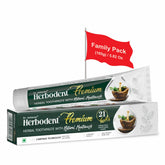 Herbodent Premium Dentifrice, tube visible, offre une routine naturelle et complète.
