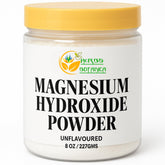 Herbs Botanica poudre d'hydroxyde de magnésium en sachet refermable, idéale pour recettes faits maison.