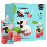 Hethstia Konjac Gelée Litchi en sachet, douceur légère et pratique.