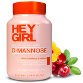 HEY GIRL NUTRITION D‑MANNOSE emballage des capsules, pratique pour votre routine.