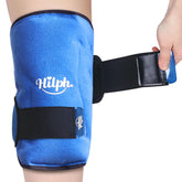 Hilph Genou : compresse glace design en Z, ajustable pour confort personnalisé.