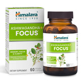 Himalaya Ashwagandha Focus : bouteille caplets, soutien potentiel à la concentration et à la clarté.