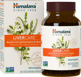 LiverCare de Himalaya: bouteille avec capsules pour soutien hépatique et détox.