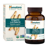 Himalaya Réglisse biologique, bouteille de capsules, soutien digestif occasionnel après repas.
