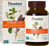 Himalaya StressCare, bouteille visible avec étiquette, symbole d'un soin quotidien et naturel.