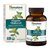 Himalaya Tribulus Terrestris: bouteille montrant le dosage quotidien et la facilité d'utilisation