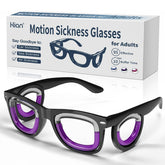 Lunettes Hion anti-mouvement pour adultes noir vues de face, confort et style.