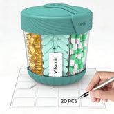 HIONXMGA distributeur-pilules 7-bouteilles compact: idéal en voyage