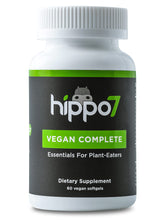 Hippo7 Multivitamine véganne—bouteille élégante soutenant l'apport nutritionnel quotidien.