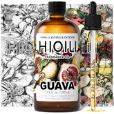 HIQILI huile parfumée goyave dans un flacon ambré, parfum durable pour bougies et diffuseurs