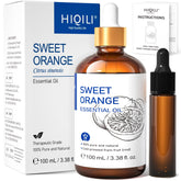 HIQILI huile essentielle orange, bouteille 100 ml, parfum frais et fruité pour douceur quotidienne.