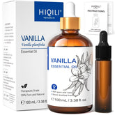 HIQILI Vanille: bouteille ambrée 100 ml prête à diffuser.