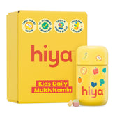 HIYA Multivitamines pour enfants : bouteille en verre réutilisable, prêt à être intégré dans la routine quotidienne.