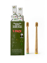 Holidentix brosse en bambou pour enfants, poils de sanglier naturels, douceur et efficacité