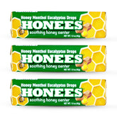 Gouttes Honees menthol- eucalyptus en boîte portable pour un soulagement rapide.