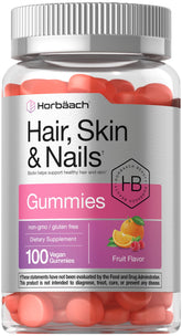Horbäach bonbons gélifiés cheveux peau ongles, flacon pratique pour routine beauté