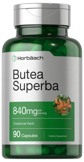 Horbäach Butea Superba racine 840 mg, présente comme soutien potentiel d'énergie.