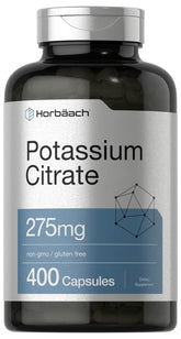 Horbaach citrate de potassium 275 mg – bouteille pratique pour une prise quotidienne.