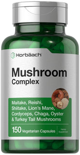 Horbäach Complexe champignons capsules, prise facile dans routine quotidienne