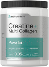 Horbäach Créatine Monohydrate avec collagène, poudre prête à mélanger pour votre routine beauté.