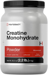 Horbaach Creatine Monohydrate: bouteille pratique pour vos entraînements quotidiens.
