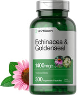 Horbaach Echinacea Goldenseal – capsules végétariennes faciles à avaler.