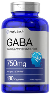 Horbaach GABA 750 mg — boîte visible, pratique pour routine quotidienne.
