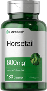 Horbaach Horsetail: bouteille de capsules, source naturelle de silice pour le quotidien.