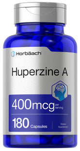 Horbäach Huperzine A 400mcg, gelules en bouteille, utilisation quotidienne pratique.