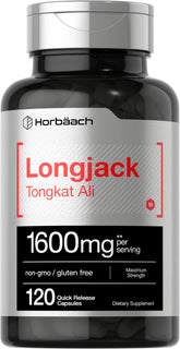 Horbäach Longjack Tongkat Ali : bouteille d'extrait concentré pour énergie naturelle au quotidien.
