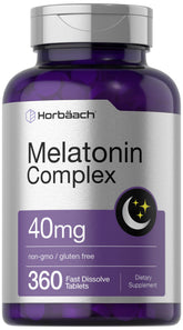 Horbäach Mélatonine Complexe: tablette à dissolution rapide prête pour la routine nocturne