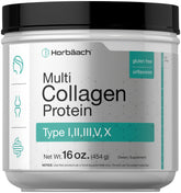 Horbaach Multi Collagen Poudre sans arôme dans la bouteille, pratique pour routine quotidienne.