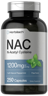 Horbaach NAC bouteille de capsules menthe naturelle, pratique au quotidien