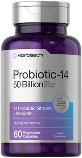 Horbaach Probiotiques femmes et hommes – 60 capsules, soutien digestif potentiel
