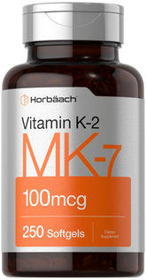 Horbäach Vitamine K2 MK7 100 mcg – bouteille prête à l'emploi, soutien quotidien potentiel.