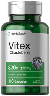 Horbäach Vitex baies en bouteille, soutien potentiel au cycle féminin.
