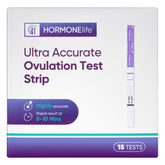 HORMONElife bandelette LH prête au prélèvement, détection fiable.