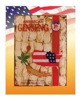 Ginseng américain Hsu's en tranches grandes et moyennes, prêt pour infusion.