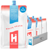 HTWO bouteille d'eau hydrogénée pêche blanche prête pour hydratation sans sucre.