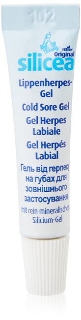 Hubner Silicea Gel : tube bouton de fièvre, soulagement rapide après application.