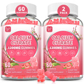 Hudetex gommes calcium citrate 1200 mg en bouteille, haute biodisponibilité.